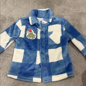 Blue and White Kids Checkered Shirt